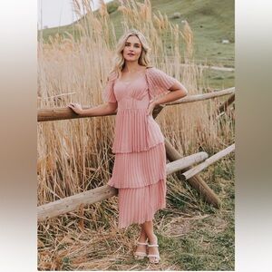 COPY - One Loved Babe pink maxi dress